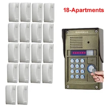 ZHUDELE система домашнего Интерком охранника разблокировка здания аудио дверной телефон система для 18 квартиры металлический водонепроницаемый наружный звонок