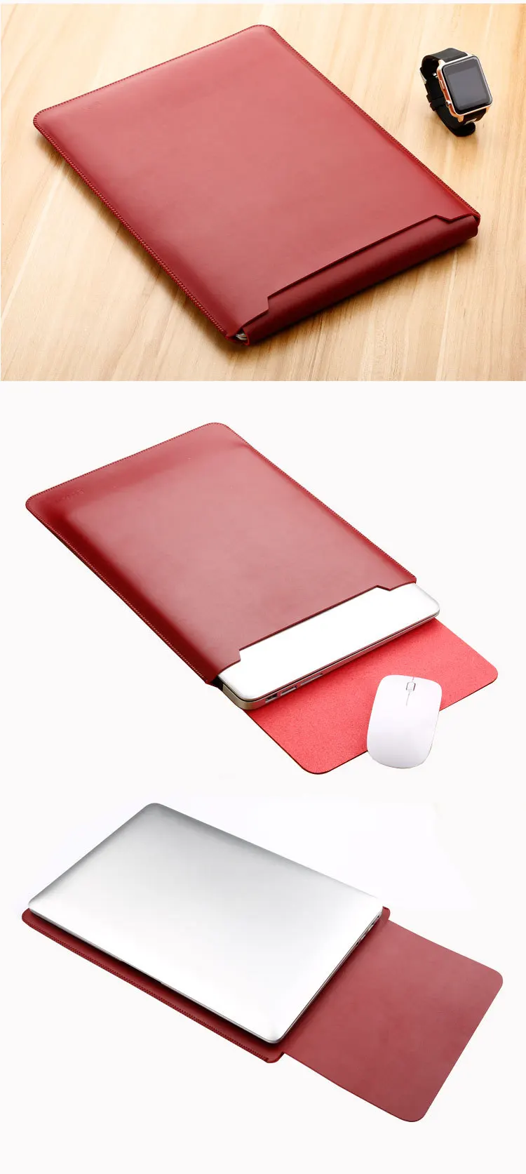 Slim Coque For Macbook Air 13 Pro 13 Laptop Cover Patent Leather Pouch For Macbook Pro 13 15 2017 2018 A1989 A1990 Sleeve Cover (8)