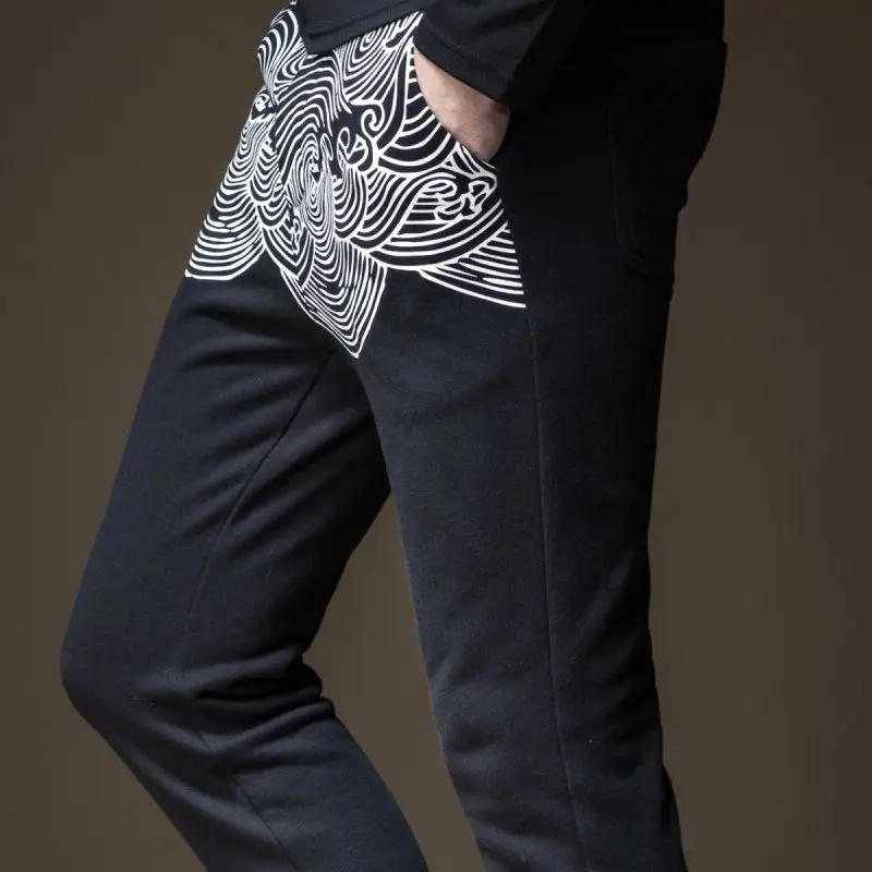 2019 jogginghose Pinli Produkt Hergestellt Männliche Kleidung Fußabdrücke Der Neue Fonds Von Herbst Blume Fuß Männer Freizeit Hosen B183317320