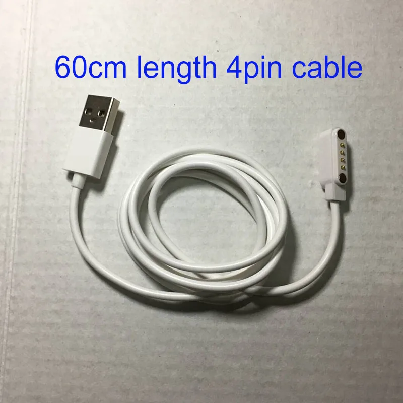 

factory direct sales universal 4pin manget charger charging wire cable for gt88 gt68 kw08 i7 i6 i4 fs08 gv68 smart watch clock