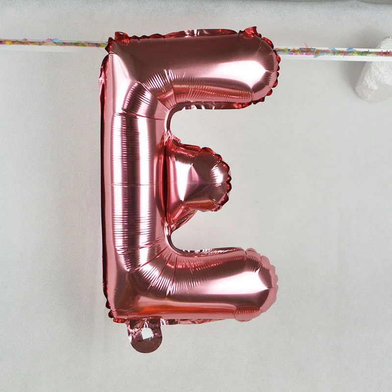1 шт./партия, 16 дюймов, буквенные буквы, воздушный шар из фольги, розовое золото, Гелиевый шар для дня рождения, свадьбы, дня рождения, вечеринки, детский душ, декор 9 - Цвет: E