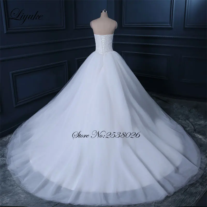 Liyuke Роскошные Русалка свадебное платье с блестящими Стразы Спагетти ремень великолепный Свадебное платье