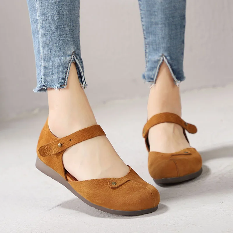 

2019 Spring Shoes Woman Flats Genuine Leather Lady Flat Shoes Genuine Leather Female Comfortable Soft Moccasins Casual Shoes
