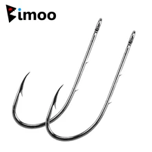 Bimoo 50PCS Barbed Fish Hook Baitholder Fishing Hooks Worm Pond Bream C Fish Bait Holder Size 10 12 14 1/0 2/0 3/0 Cheap Price south bend fishing lures baitholder hooks 10 pack size 2