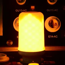 Dynamische Flamme Wirkung FÜHRTE Mais glühbirne Lampe 110 V 220 V E27 Simulation Feuer Brennen Flimmern Ersetzen Gas Laterne dekoration lampen(China)