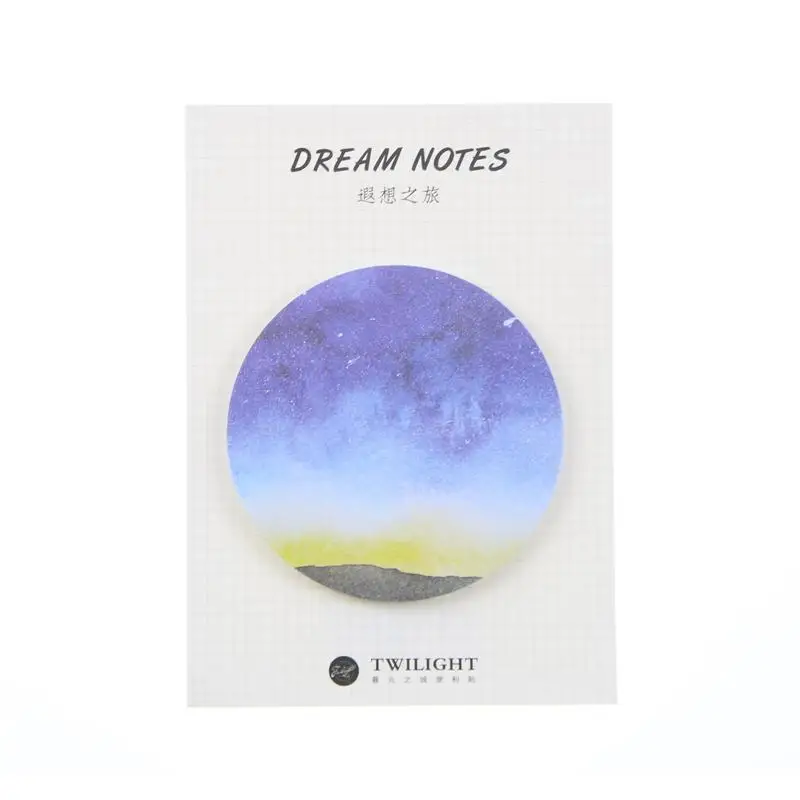 2 шт натуральная мечта серия самоклеящиеся блокноты для заметок липкая закладка для заметок школьные офисные принадлежности - Цвет: C