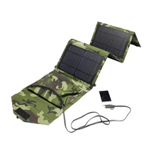 SUNEVER High quality 5V 14W Solar Panel Charger Dual Output Folding Foldable Solar Charger For Mobile Phone iPad Tablet