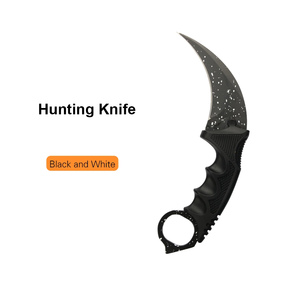 JelBo походный охотничий нож с ножной Karambit нож портативный карманный складной нож лезвие из нержавеющей стали - Цвет: Black and White