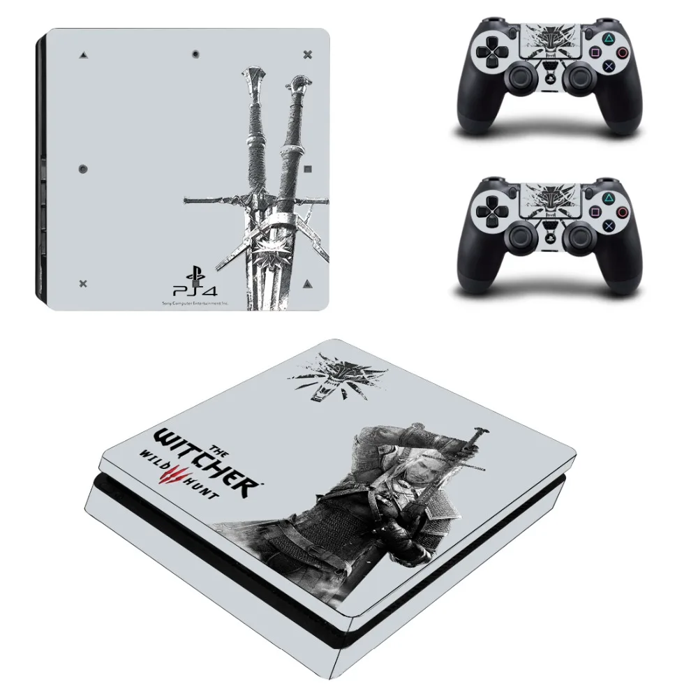 

The Witcher 3: Wild Hunt PS4 Slim Skin Sticker Decals Designed for PlayStation4 Slim Console and 2 controller skins
