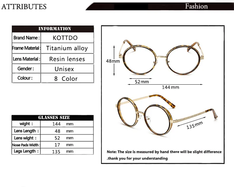 KOTTDO, винтажные круглые очки, прозрачные, модные, золотые, круглые оправы, очки для женщин, оптическая оправа, для мужчин, для мужчин, для умников, металл