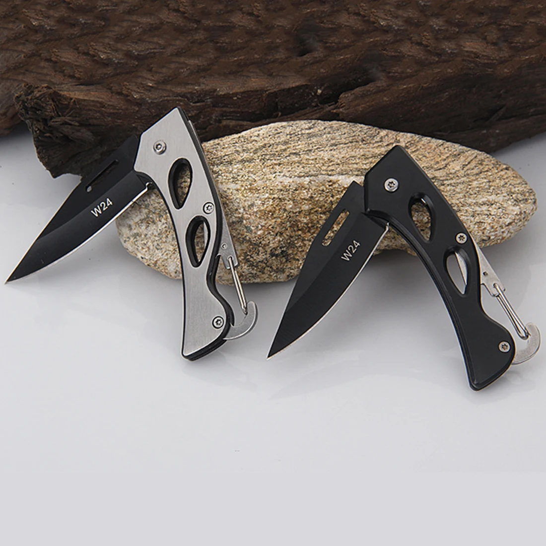 Survival Knife Mini Portable Key EDC Stainless Fold Camping Hunting