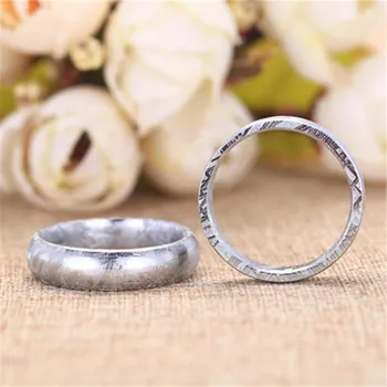 

Genuine Rings Natural Gibeon Meteorite Moldavite Silver Plated Style Ring US Size 5-6-7-8-9 For Woman and Man Drop Shipping