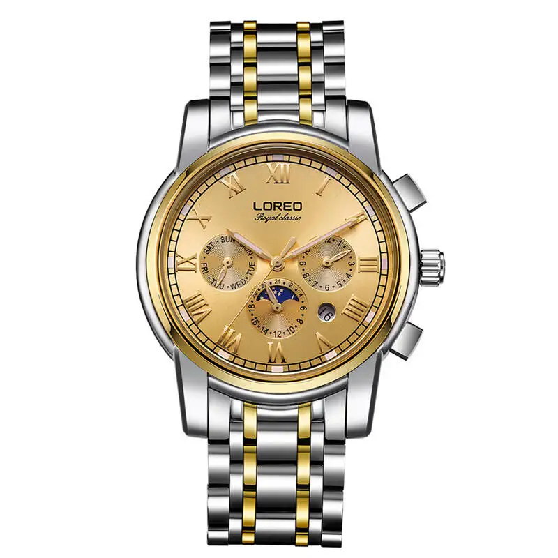 

LOREO 6106 Germany watches Chronograph Calendar Sports automatic mechanical luminous waterproof corrosion temperature resistant