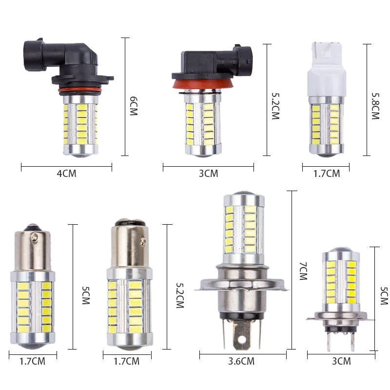 KEVANLY 1 шт. Автомобильная противотуманная фара H8 H11 Led 9005 Hb3 9006 Hb4 H4 H7 1157 P13w H16 5630 33SMD