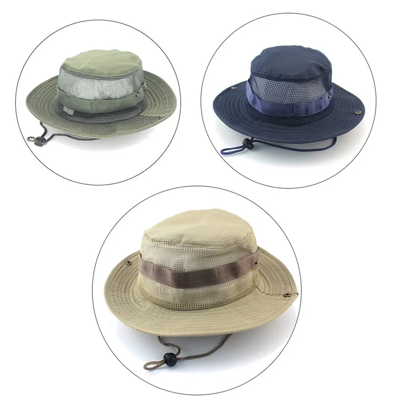 Тактическая шляпа Boonie армейская охотничья шляпа Регулируемый ремень сетка камуфляжная форма для страйкбола охота Солнце Открытый походный котелок шляпы