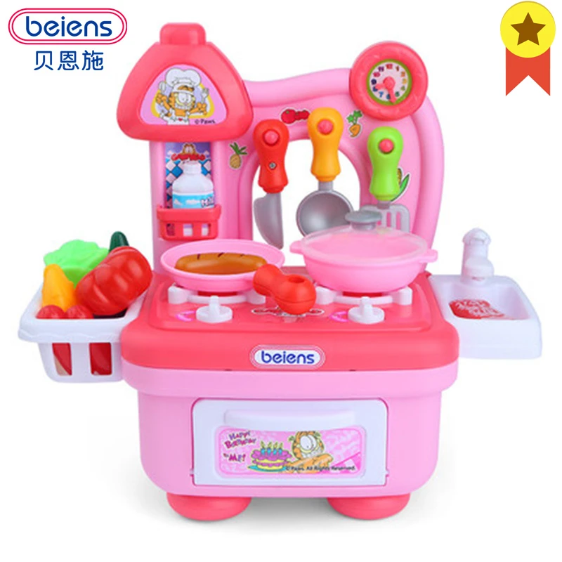 Beiens Cooking Toy Mini Kitchen Toys For Girls Garfield Cartoon Children Pretend Play Set Educational Toy Tableware Limited Kitchen Toys Cooking Toyskitchen Toys For Girls Aliexpress