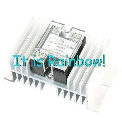 

Free Shipping 4-20mA to AC28-280V 40A 1 Phase Silver Tone Aluminum Heat Sink Solid State Relay