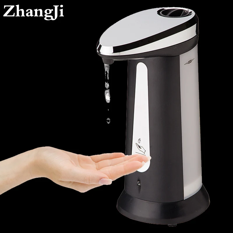 

ZhangJi Liquid Soap Dispenser Electroplated 400ml Automatic Sensor Smart Dispenser Touchless Kitchen Bathroom Accessory