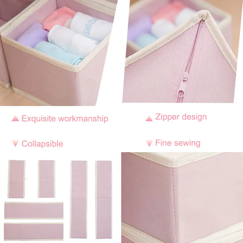 غير المنسوجة درج تخزين مقسم الحاويات دائم بغطاء خزانة مربع للعلاقات الجوارب الملابس الداخلية الصدرية طوي الملابس المنظم