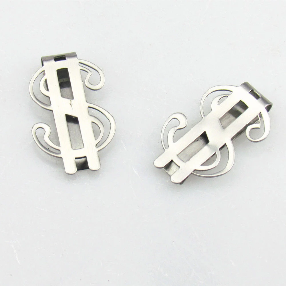 

New Dollar Design Cash Card Slim Money Clip Stainless Steel Cash Bills Credit Billet Euros Clip