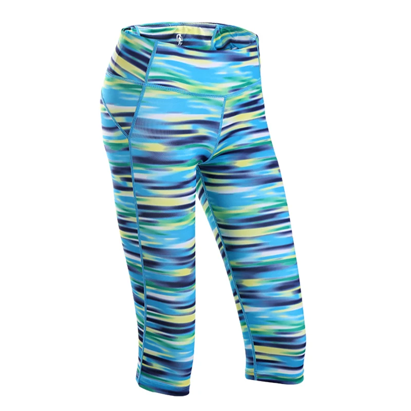 U Yoga Shorts Women Leggings Sports Women Fitness Capris Wide Waist Key