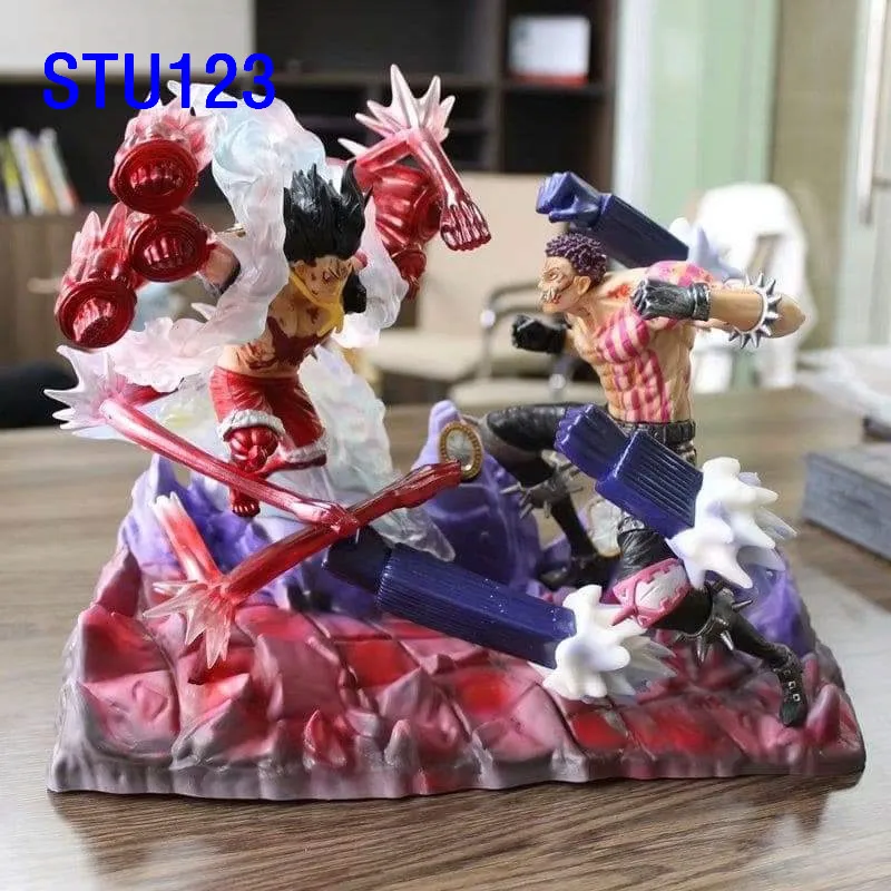 

ONE PIECE GK series Snake man Luffy VS Charlotte Katakuri Scene version PVC Action Figure Collectible Model Toys Boxed 26cm N735