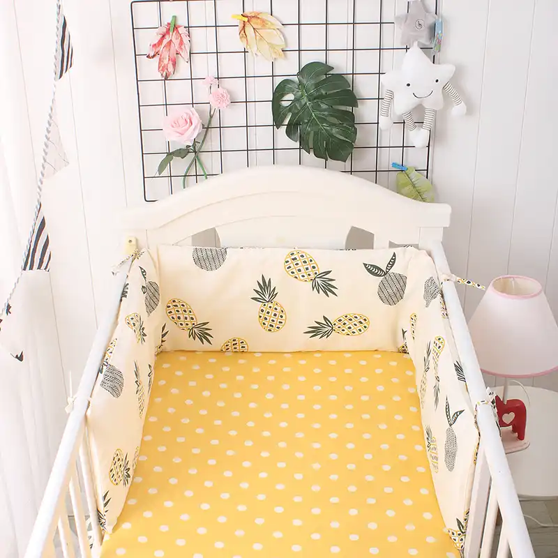 One Piece Baby Crib Fence Cotton Baby Cot Bumper Crib Bumper Wrap Around Protection Bedding Sets