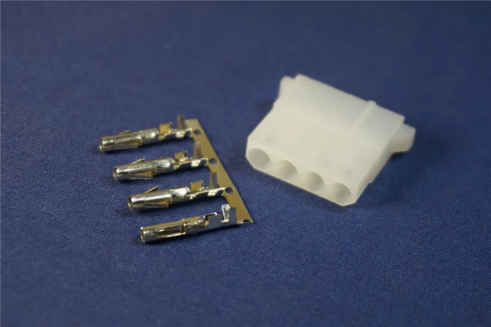 

50 Sets Housing & Terminal ATX / EPS Molex 5.08 mm 4 Pin Female Receptacle Contact Pin for ATX EPS Power Cable IDE Connector