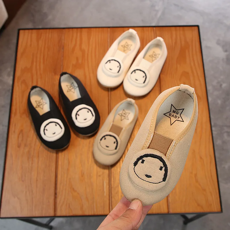 

2019 Kids Casual Shoes Girls Sport Canvas Shoes Baby Soft Bottom Sneakers Shoes Little Girls Hand Painted Kid Sneakers S2189
