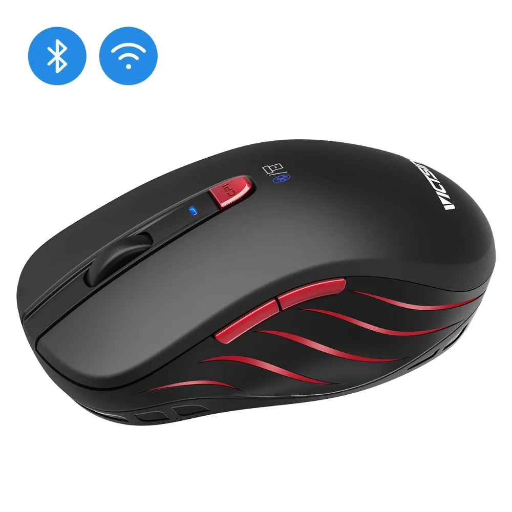 VicTsing Bluetooth Mouse Wireless Dual Mouse Portable Ergonomic Bluetooth 2.4G Cordless Mouse up 2400 DPI for Laptop PC Windows (2)