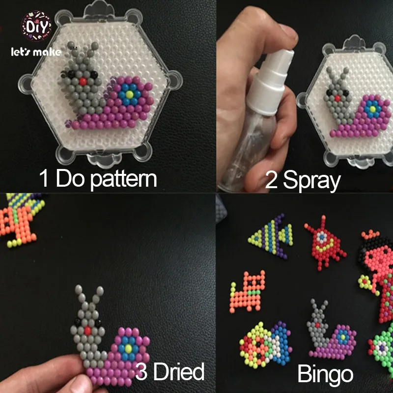 Давайте сделаем воду липкой Perler бусины Pegboard набор предохранителей бусины головоломки воды шарик Бонд развивающие игрушки Diy Дети