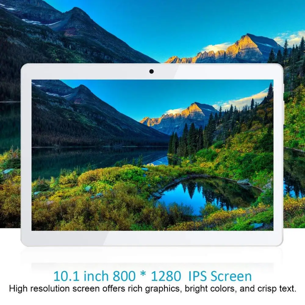 10.1 Inch Tablet Pc Android Tablet 1280*800 IPS 4GB+64GB Dual SIM 3G Tablet Quad Core Android 8.0 Bluetooth WiFi Tablets 10