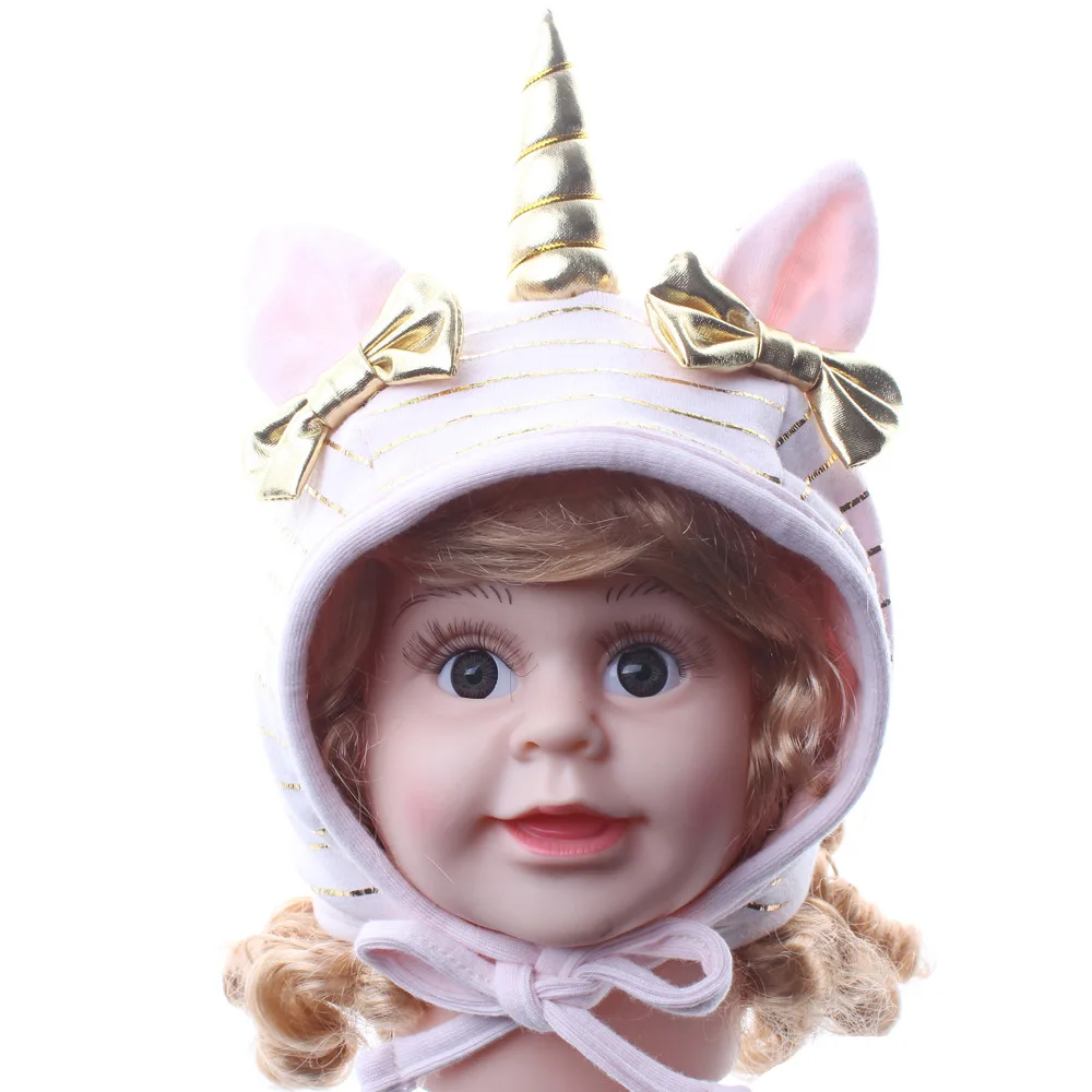 Baby Unicorn Hat Soft warm Cotton Beanie Girl Boy Knit Hat Toddler
