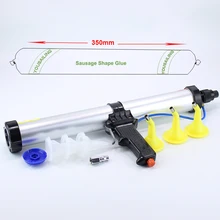 Высокое качество 15 дюймов 600 мл колбаса пневматический шприц стеклянный клеевой пистолет воздушный резиновый пистолет шприц аппликатор инструмент