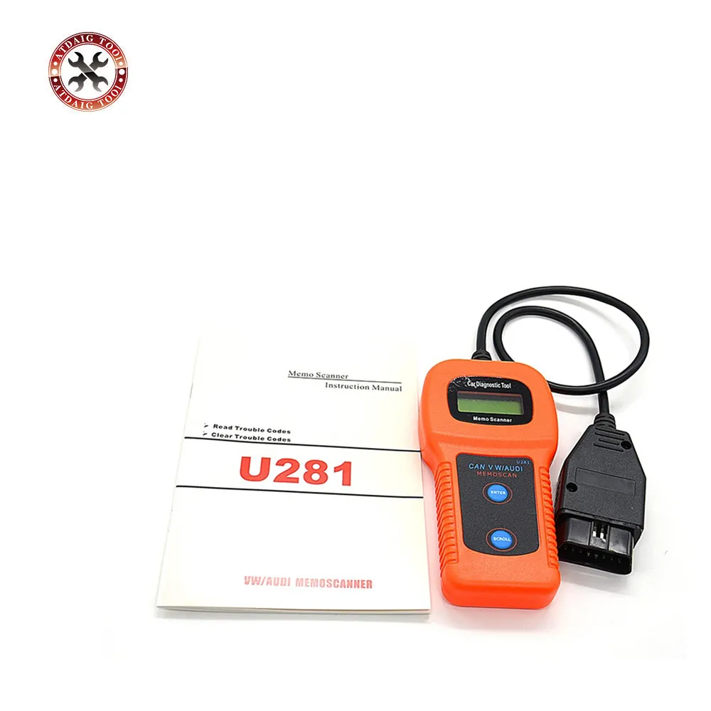 

OBD II 2 CAN U281 Car Code Reader Scanner Memo Diagnostic Tool Memoscan Seat CAN-BUS OBD2 Diagnostic Scanner for AUDI VW Passat