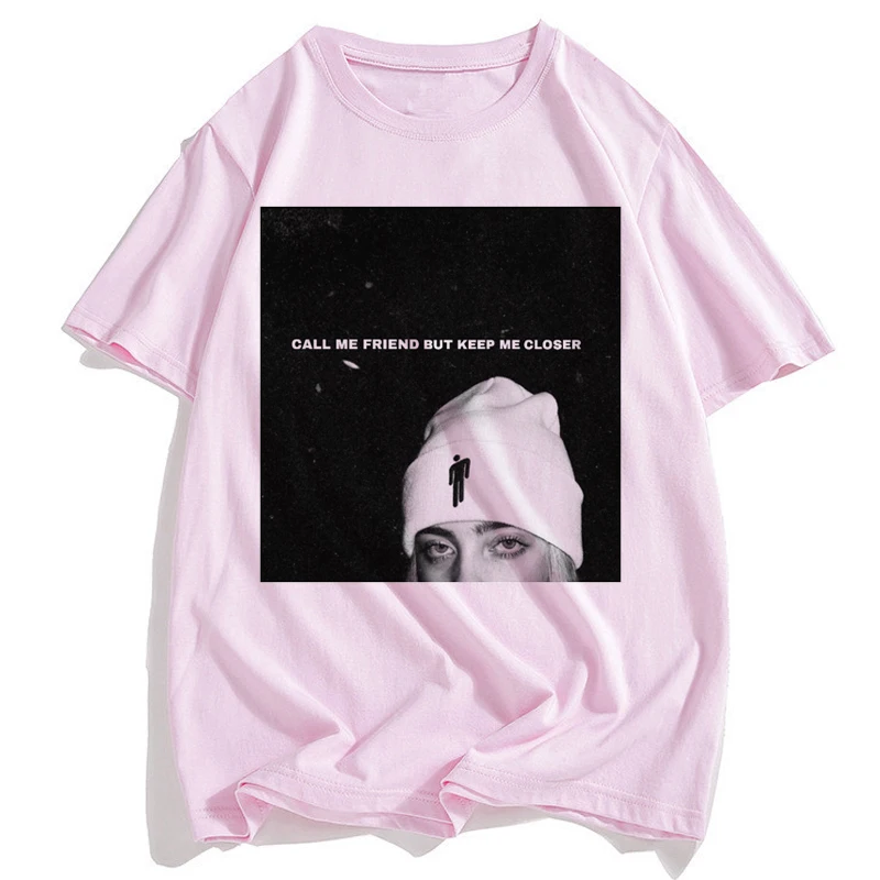 

Newest Billie Eilish T Shirt Unisex Vintage Hip Hop Streetwear T-shirt Bad Guy Funny Print T shirt 90s Top Tees Men short sleeve