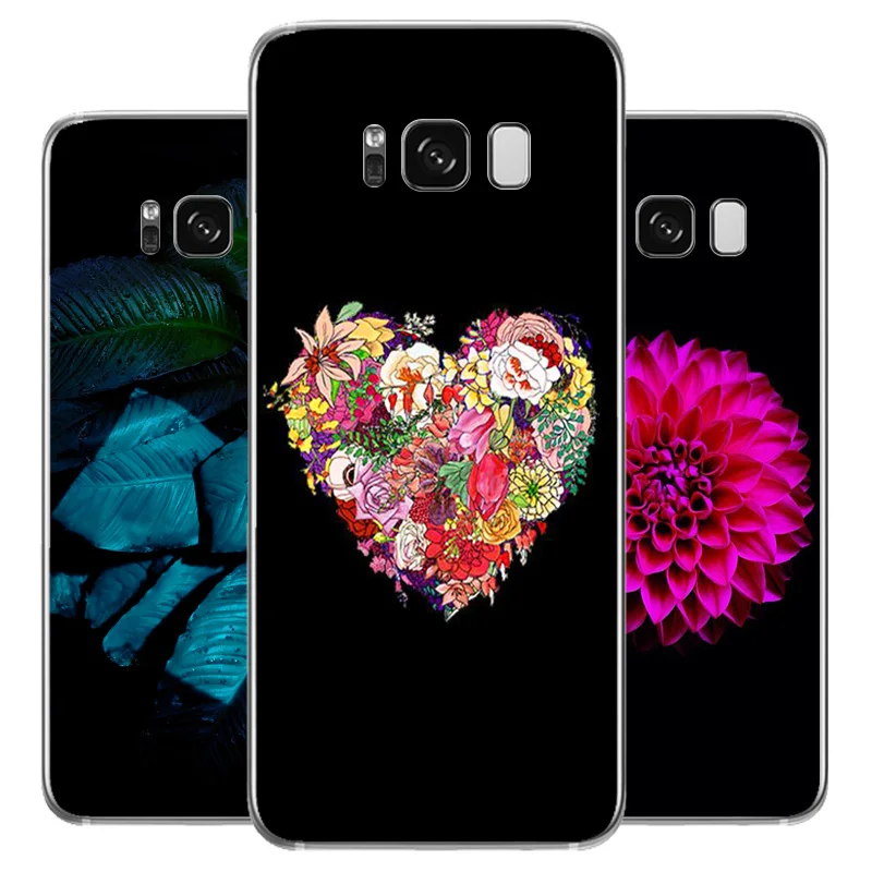 N249 Art Flower Soft TPU Silicone Cover For Samsung Galaxy S5 S6 S7 S8 S9 S10 5G S10E Lite Edge Plus Case |