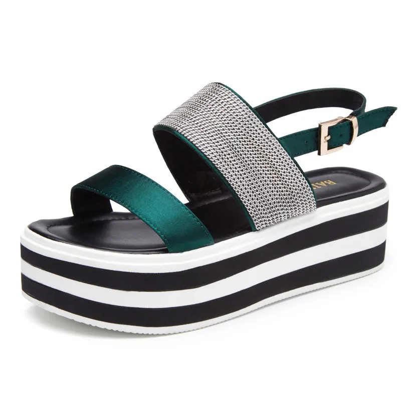 sequin sandals flat