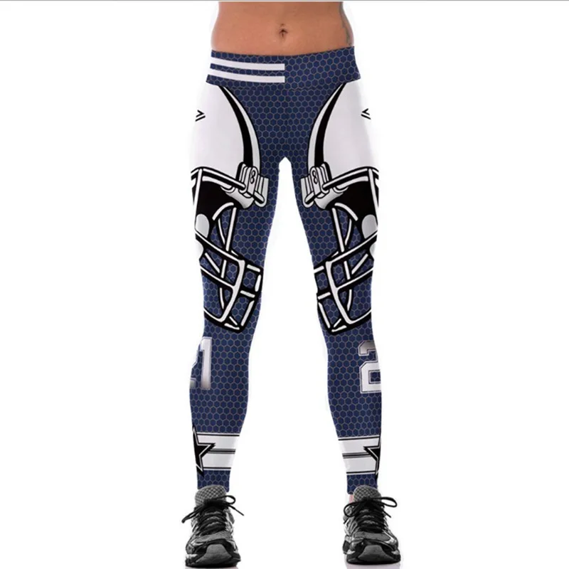 Tanie Unisex Cowboys rajstopy spodnie 3D drukowane Fitness Dallas Cosplay legginsy spodnie MMA UFC BJJ Rashguard Pant Dropshipping