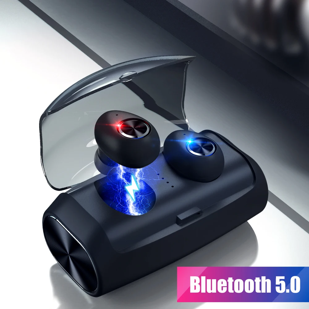 

TWS Mini Bluetooth 5.0 Earphone True Wireless Stereo Earbuds Headset With Microphone Charging BOX For iPhone Xiaomi Huawei