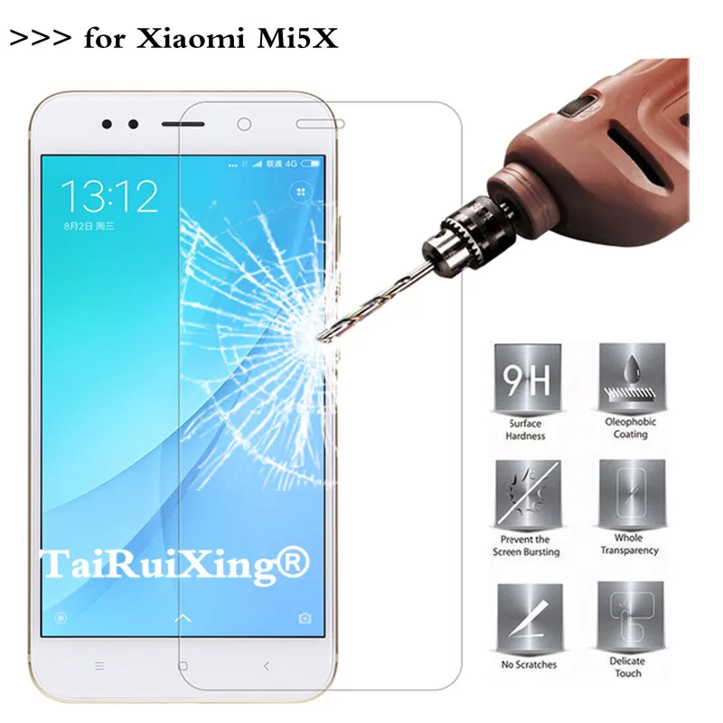 2.5D 0.26mm 9H Tempered Glass Screen Protector For XiaoMi Mi5X m5x mi5X Toughened Protective Film mi 5X | Мобильные телефоны и