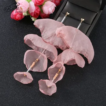 

Badu Long Yarn Flower Drop Earrings for Women Fashion Handmade Earring NEW Spring Bohemian Jewelry Gift Wholesale Dropshipping