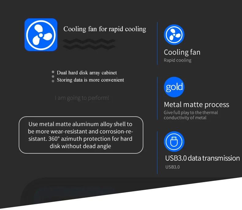 Тип C жесткий диск массив RAID USB3.0/USB3.1 4 режима двойной отсек HDD корпус RAID автоматическое резервное копирование данных 3,5 ''HDD массив USB3.1