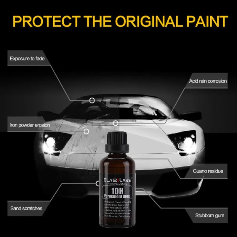 10H Automotive Plating Crystal 50ml Nano Coating Film Putty Auto Liquid Scratching Oxidation Polishing Coating