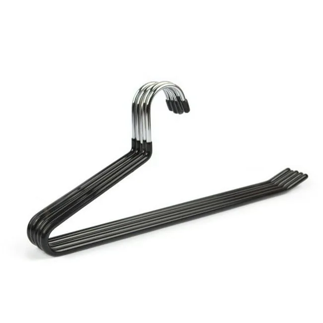 JS HANGER Non Slip Pants Hangers 20 Pack Open Ended Easy Slid Slacks Hangers, Durable Anti-Rust Space Saving Metal Jeans Hanger, Chrome