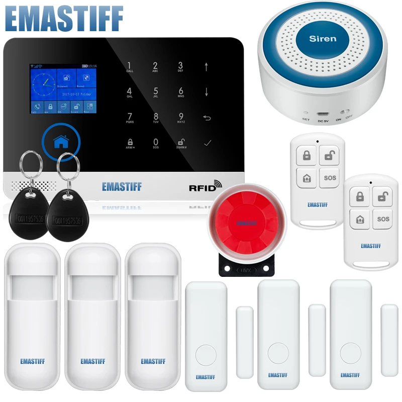 Wifi Gsm Security Alarm System Sms Rfid Disalarm Low Battery Indication