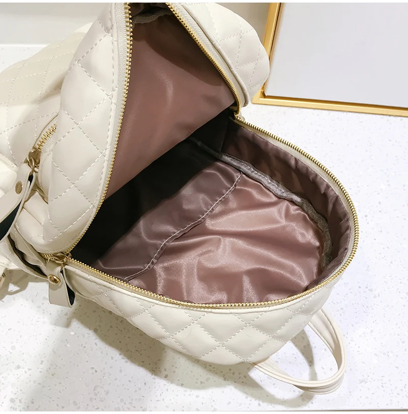 Осенний индивидуальный Ромбический женский рюкзак, Модный высококачественный студенческий рюкзак, повседневный рюкзак для путешествий