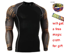 Men Training T Shirts Compression tops man Rashguard Fitness Long Sleeves Shirts Base Layer Skin Tight