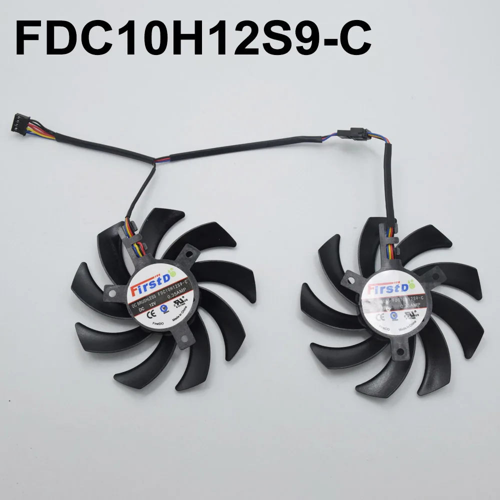 85 мм FDC10H12S9-C FY09010H12LPB кулер вентилятор заменить для его XFX RX 570 RS R9 285 390X RX580 Видеокарта охлаждения DIY - Цвет лезвия: FDC10H12S9-C Black