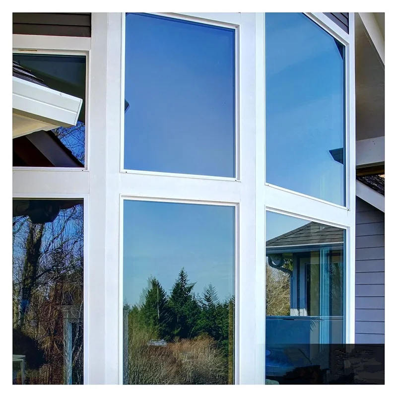 

1.52x30m One Roll Blue&Silver Solar Tint Window Film Heat Proof Reflective One Way Home Office 60''x100ft